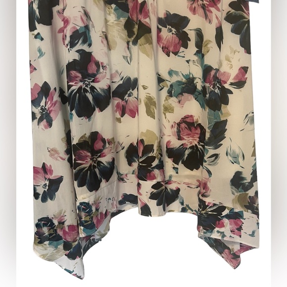 NWT Simply Vera Vera Wang Floral Sleeveless Asymetrical Hem Fit&Flare PL - Picture 10 of 14